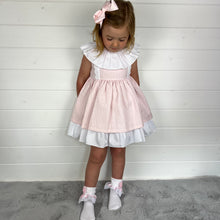 Load image into Gallery viewer, Ceyber Girls Pink Frill Collar Dress
