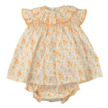 Load image into Gallery viewer, Baby Ferr Baby Girls Peach Floral Dress &amp; Bloomers