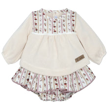 Load image into Gallery viewer, PRE ORDER Calamaro Baby Girls Sand Floral Skirted Jam Set 11393