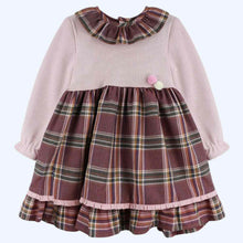 Load image into Gallery viewer, Baby Ferr Older Girls Plum Check Dress