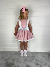 Load image into Gallery viewer, Ceyber Girls Pink Cherry Double Bow Dress