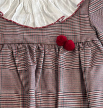 Load image into Gallery viewer, Baby Ferr Older Girls Burgundy Traditional Pom Pom Dress
