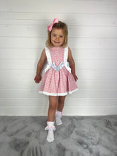 Load image into Gallery viewer, Ceyber Girls Pink Cherry Double Bow Dress