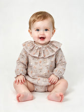 Load image into Gallery viewer, Ceyber Baby Girls Beige Carousel Romper