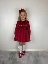 Load image into Gallery viewer, Dulce De Fresa Red Velvet Dress