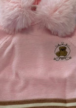 Load image into Gallery viewer, Beau Kid Girls Knit Teddy Fur Hooded Set
