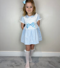 Load image into Gallery viewer, Mabini Girls Blue Stripe Smock