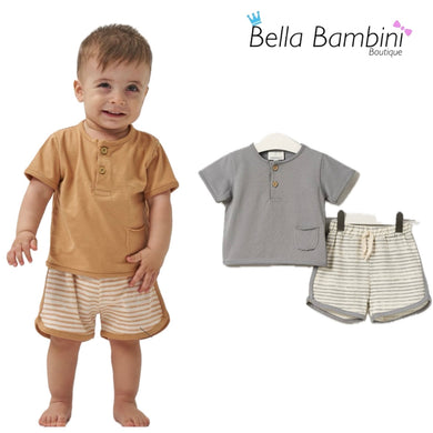 Baby Boys Stripe Short Set
