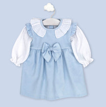 Load image into Gallery viewer, PRE ORDER Rapife Girls Blue Bow Cord Dress