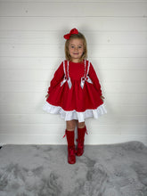 Load image into Gallery viewer, Ceyber Red Double Bow Dress