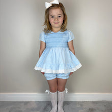 Load image into Gallery viewer, Mabini Girls Blue Bloomer Dress Smock