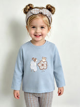 Load image into Gallery viewer, Mayoral Girls Blue Flower Girl Legging Set