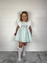 Load image into Gallery viewer, Ceyber Girls Mint Star Frill Shoulder Dress