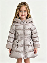 Load image into Gallery viewer, Mayoral Older Girls Mole Metallic Faux Fur Puffer Coat