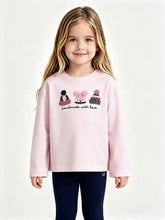 Load image into Gallery viewer, Mayoral Older Girls Navy &amp; Pink Hand Made With Love Legging Set