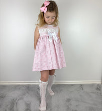 Load image into Gallery viewer, Ceyber Girls Pink Carousel Smock Dress