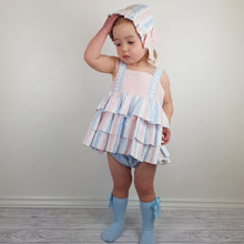 Load image into Gallery viewer, Dbb Blue And Pink Stripe Dress Set 3M-36M