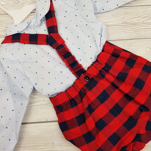 Baby Ferr Red and Navy H-Bar Set 6M-48M