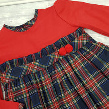 Load image into Gallery viewer, Baby Ferr Older Girls Red and Navy Tartan Dress 2Y-8Y