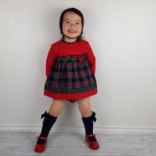 Load image into Gallery viewer, Baby Ferr Baby Girls Navy and Red Dress Set 3M-36M