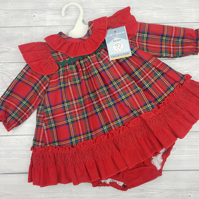 Ceyber Baby Girls Red Tartan Dress 3M-36M