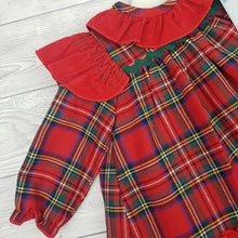 Load image into Gallery viewer, Ceyber Baby Girls Red Tartan Dress 3M-36M
