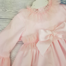 Load image into Gallery viewer, Ceyber Baby Girls Pink Tulle Trim Dress 3M-36M