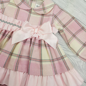 Ceyber Baby Girls Pink Check Dress 3M-36M