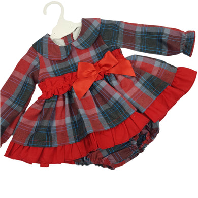 Ceyber Baby Girls Red Check Dress 3M-36M