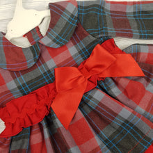 Load image into Gallery viewer, Ceyber Baby Girls Red Check Dress 3M-36M