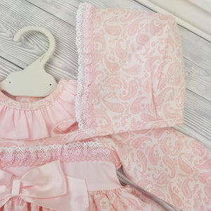 Ceyber Baby Girls Pink Pattern Print Dress 3M-36M