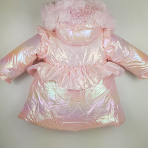 Wee Me Pink Iridescent  Padded Coat