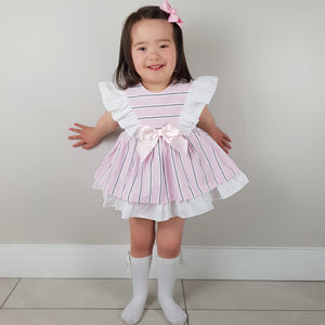 Ceyber Pink and Navy Stripe Dress Collection