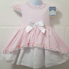 Load image into Gallery viewer, Ceyber Pink and White Dress 3Y-8Y