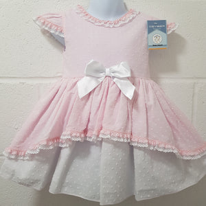 Ceyber Pink and White Dress 3Y-8Y