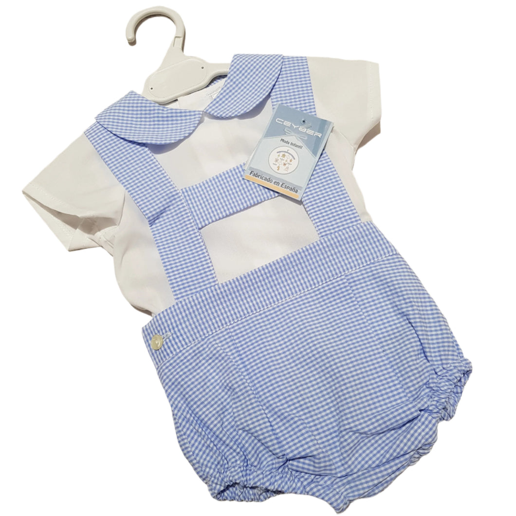 Ceyber Baby Boys Blue Check Set 3M-36M