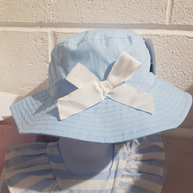 Blue Sunhat with Bow
