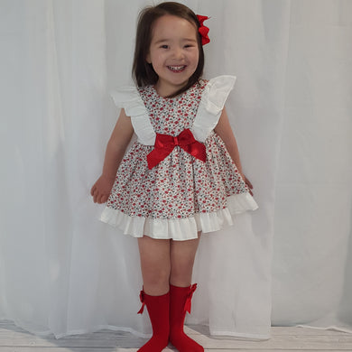 Ceyber Ditsy Red Bow Dress Collection