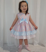 Load image into Gallery viewer, Ceyber Older Girls Pink and Blue Floral Dress