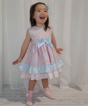 Load image into Gallery viewer, Ceyber Older Girls Pink and Blue Floral Dress