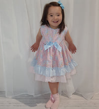 Load image into Gallery viewer, Ceyber Older Girls Pink and Blue Floral Dress