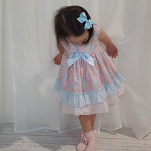 Load image into Gallery viewer, Ceyber Older Girls Pink and Blue Floral Dress