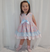 Load image into Gallery viewer, Ceyber Older Girls Pink and Blue Floral Dress