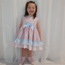 Load image into Gallery viewer, Ceyber Older Girls Pink and Blue Floral Dress