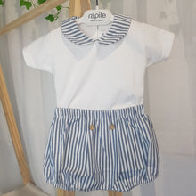 Load image into Gallery viewer, Rapife Baby Boys Navy Stripe Jam Set