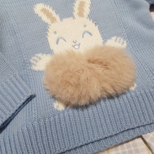 Load image into Gallery viewer, Sardon Baby Boys Blue Knit Bunny 2 Piece Jam Set