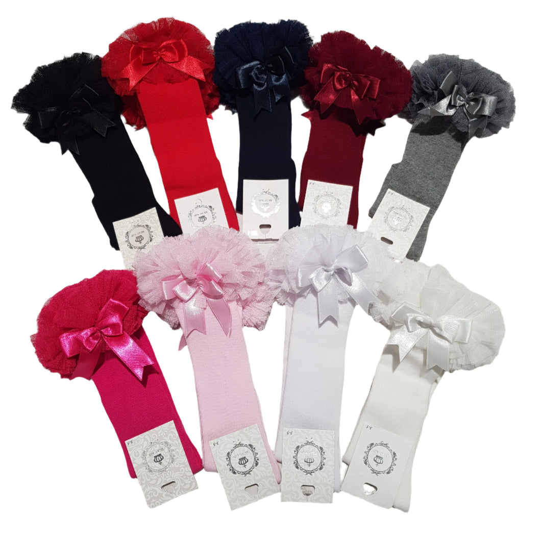 Beau Kids Tutu Bow Knee High Socks