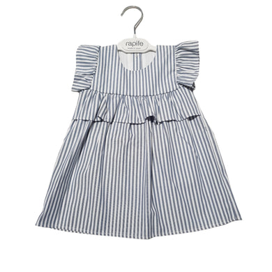 Rapife Girls Navy Stripe Dress