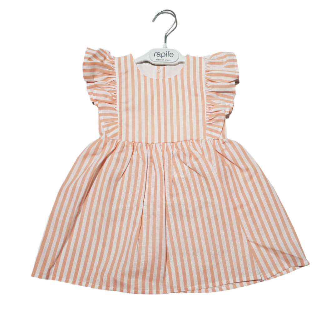 Rapife Girls Orange Stripe Dress