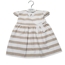 Load image into Gallery viewer, Rapife Girls Tan and White Stripe Dress